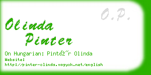 olinda pinter business card